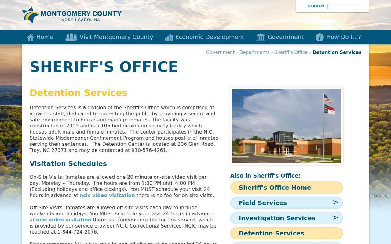 Montgomery County Detention Center booking and arrest information