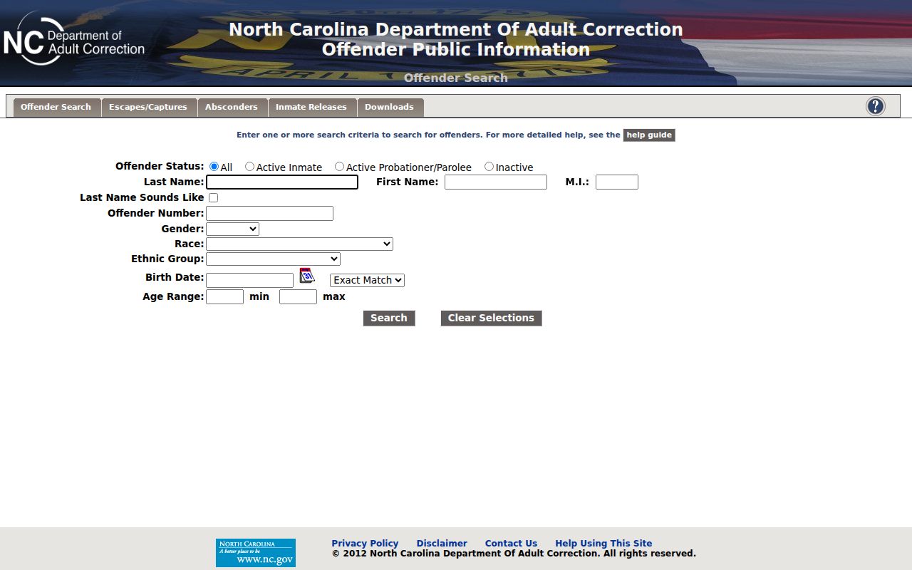 NCDAC search distinct from Montgomery County arrest and booking records
