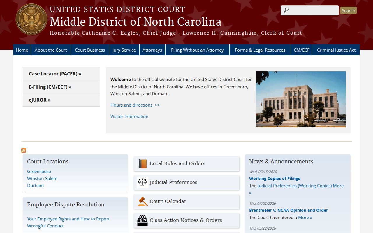 Montgomery County criminal history federal court page