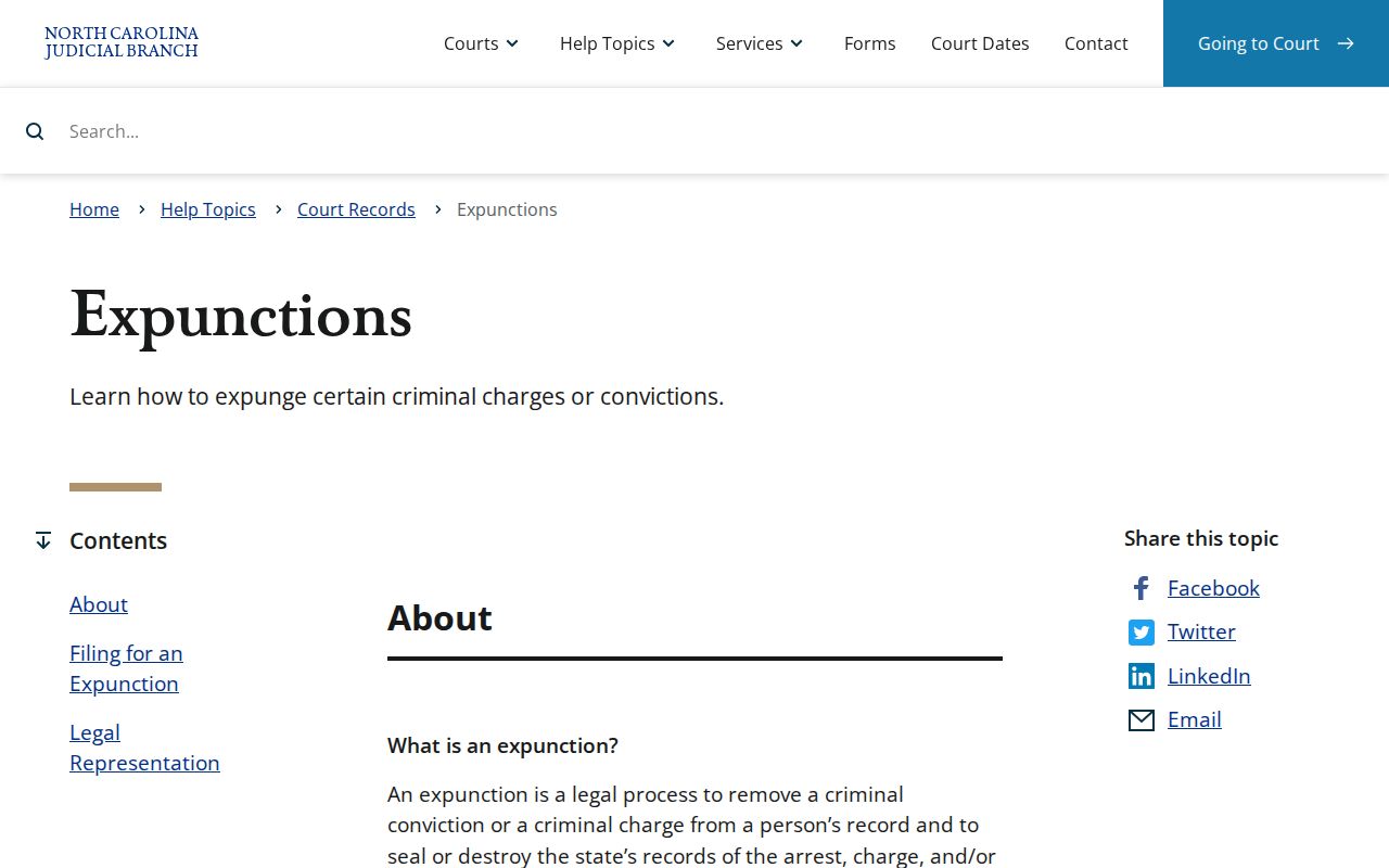 Montgomery County criminal record expunction guidance